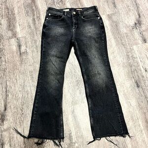 Black raw hem jeans Anthropologie